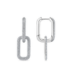 Paperclip Pavé Set Diamond Drop Earrings made in 18ct White Gold Hardy Brothers Jewellers