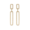 Paperclip Diamond Drop Earrings made in 18ct Yellow Gold Hardy Brothers Jewellers