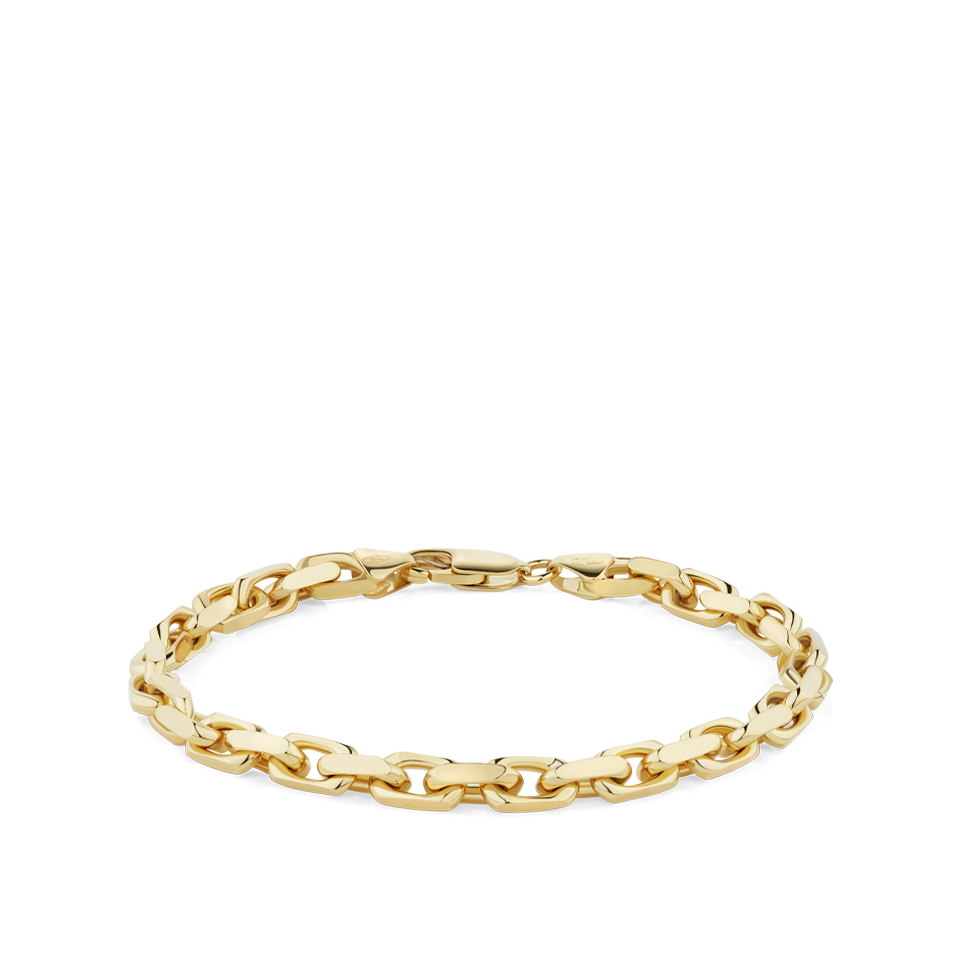 190mm Paperclip Link Chain Bracelet in 18ct Yellow Gold Hardy Brothers Jewellers