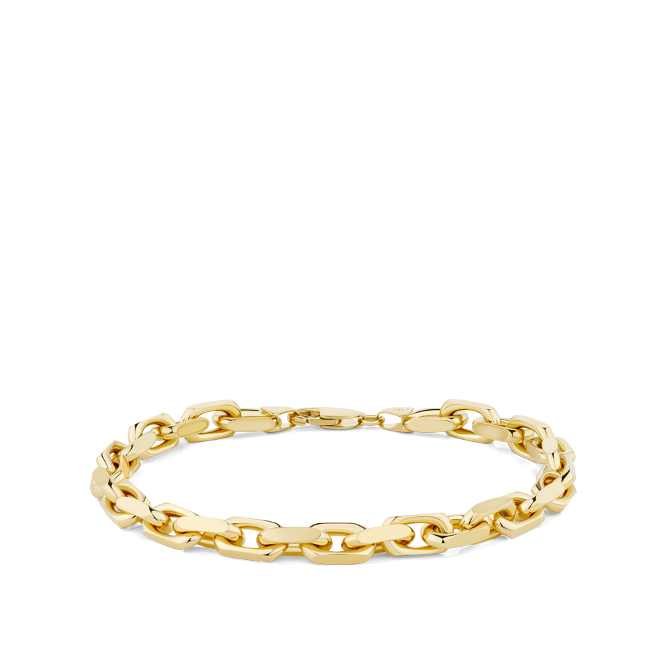 220mm Paperclip Link Chain Bracelet in 18ct Yellow Gold Hardy Brothers Jewellers