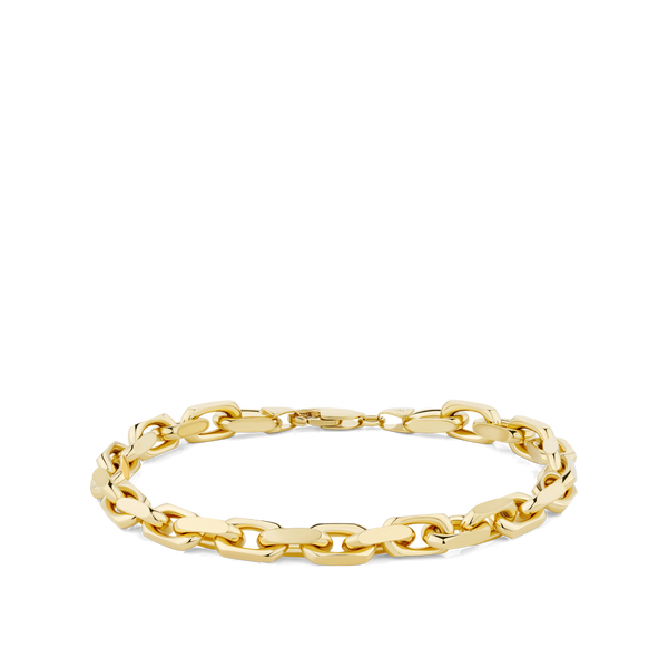 220mm Paperclip Link Chain Bracelet in 18ct Yellow Gold Hardy Brothers Jewellers