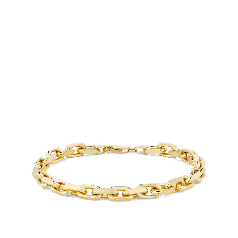 220mm Paperclip Link Chain Bracelet in 18ct Yellow Gold Hardy Brothers Jewellers
