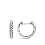 Ear Party Pavé Diamond Huggie Earrings in 18ct White Gold Hardy Brothers Jewellers