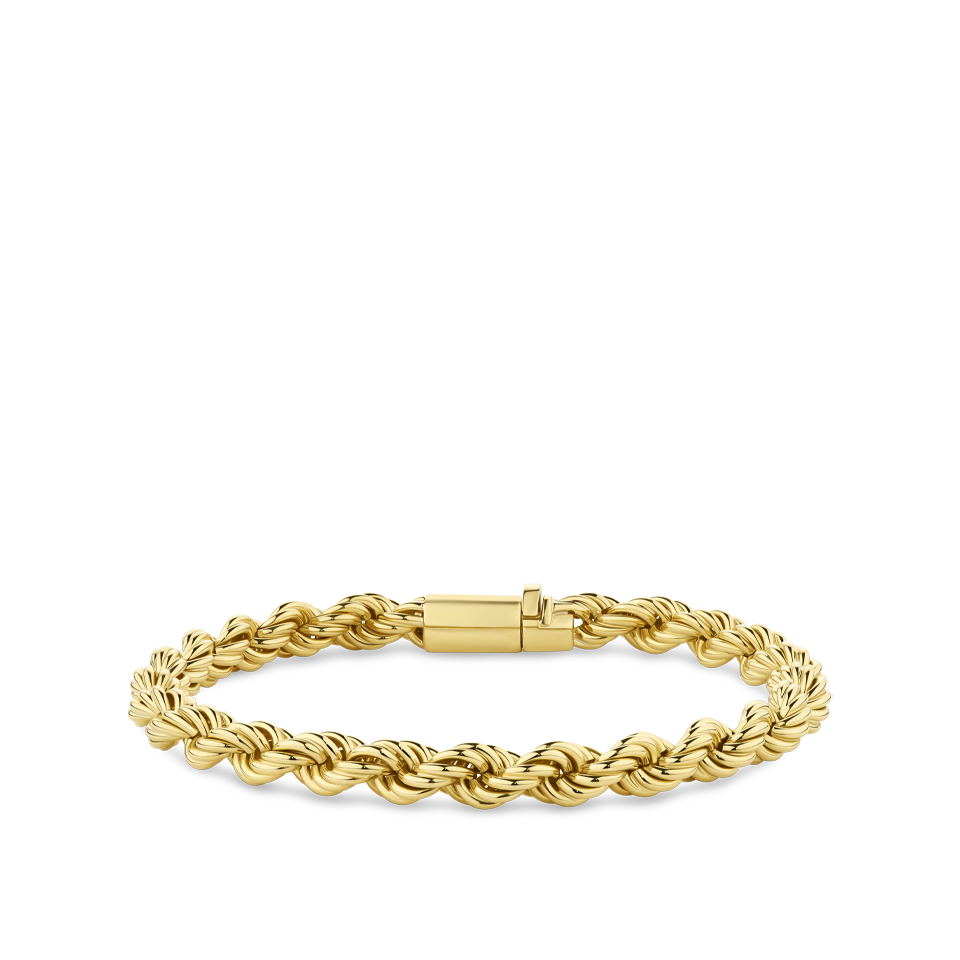 220mm Rope Chain Bracelet in 18ct Yellow Gold Hardy Brothers Jewellers