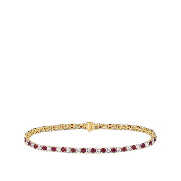 Ruby diamond 2025 tennis bracelet