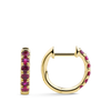 Ear Party Ruby Huggie Earrings in 18ct Yellow Gold Hardy Brothers Jewellers