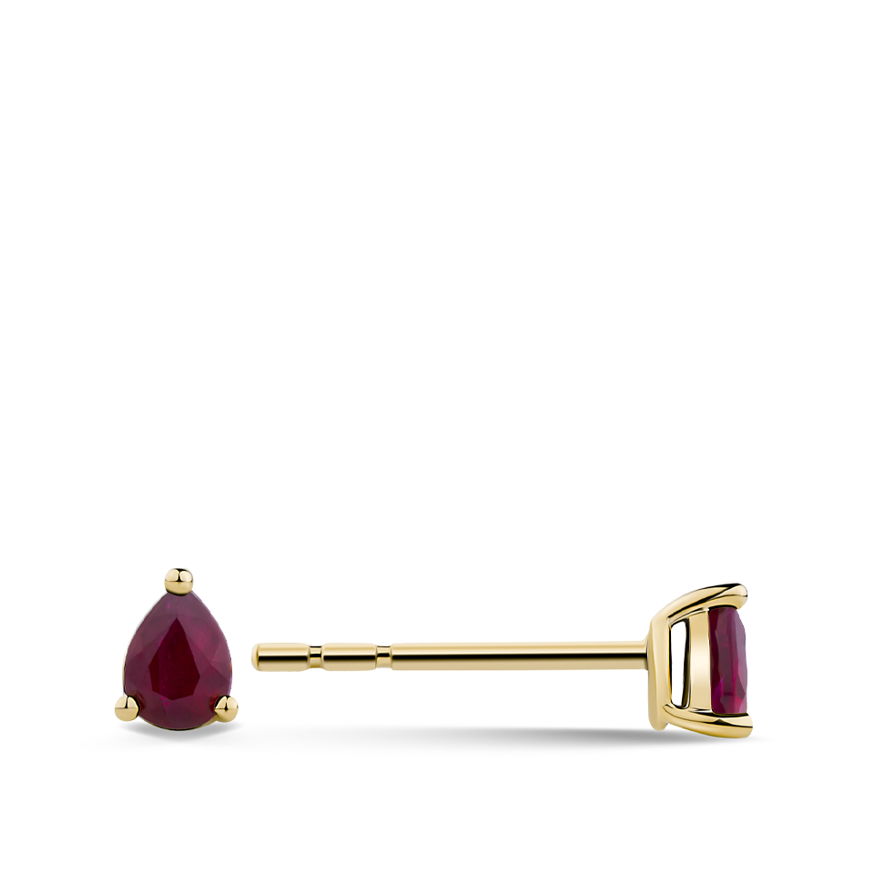 Ear Party Ruby Stud Earrings in 18ct Yellow Gold Hardy Brothers Jewellers