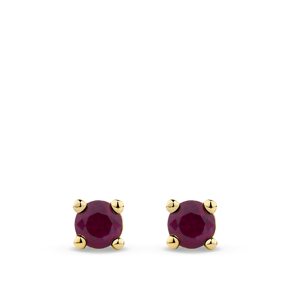 Ear Party Ruby Stud Earrings in 18ct Yellow Gold Hardy Brothers Jewellers