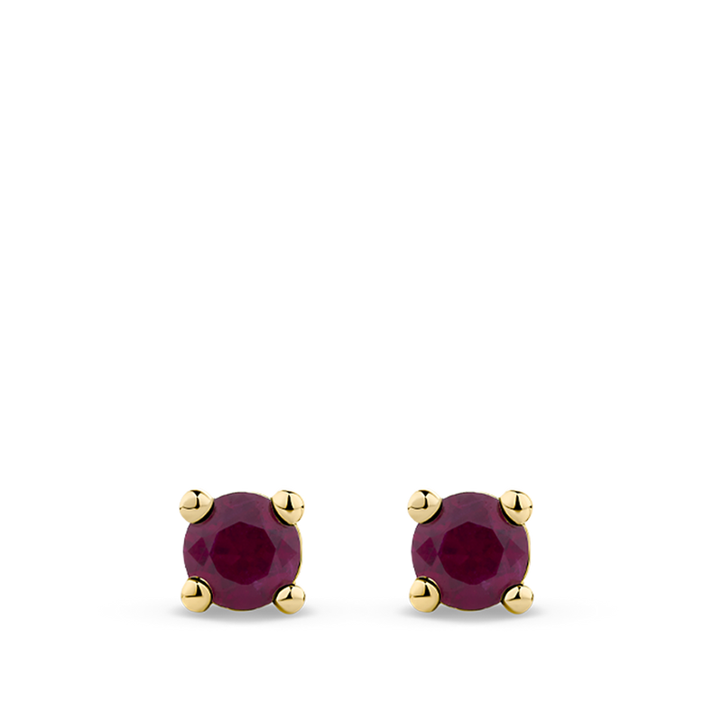 Ear Party Ruby Stud Earrings in 18ct Yellow Gold Hardy Brothers Jewellers