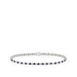 Sapphire and Diamond Tennis Bracelet in 18ct White Gold Hardy Brothers Jewellers