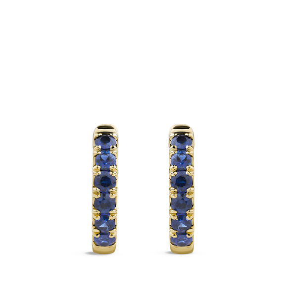 Ear Party Sapphire Huggie Earrings in 18ct Yellow Gold Hardy Brothers Jewellers