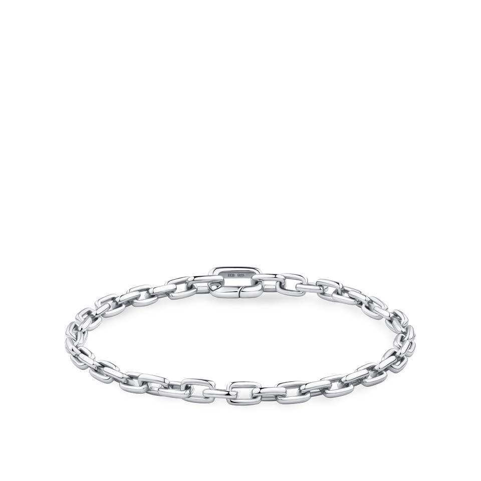 Paperclip Chain Bracelet made in Silver Hardy Brothers Jewellers