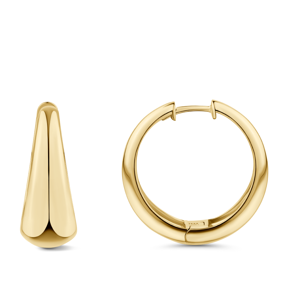 Statement Graduated Hoop Earrings in 18ct Yellow Gold Hardy Brothers Jewellers