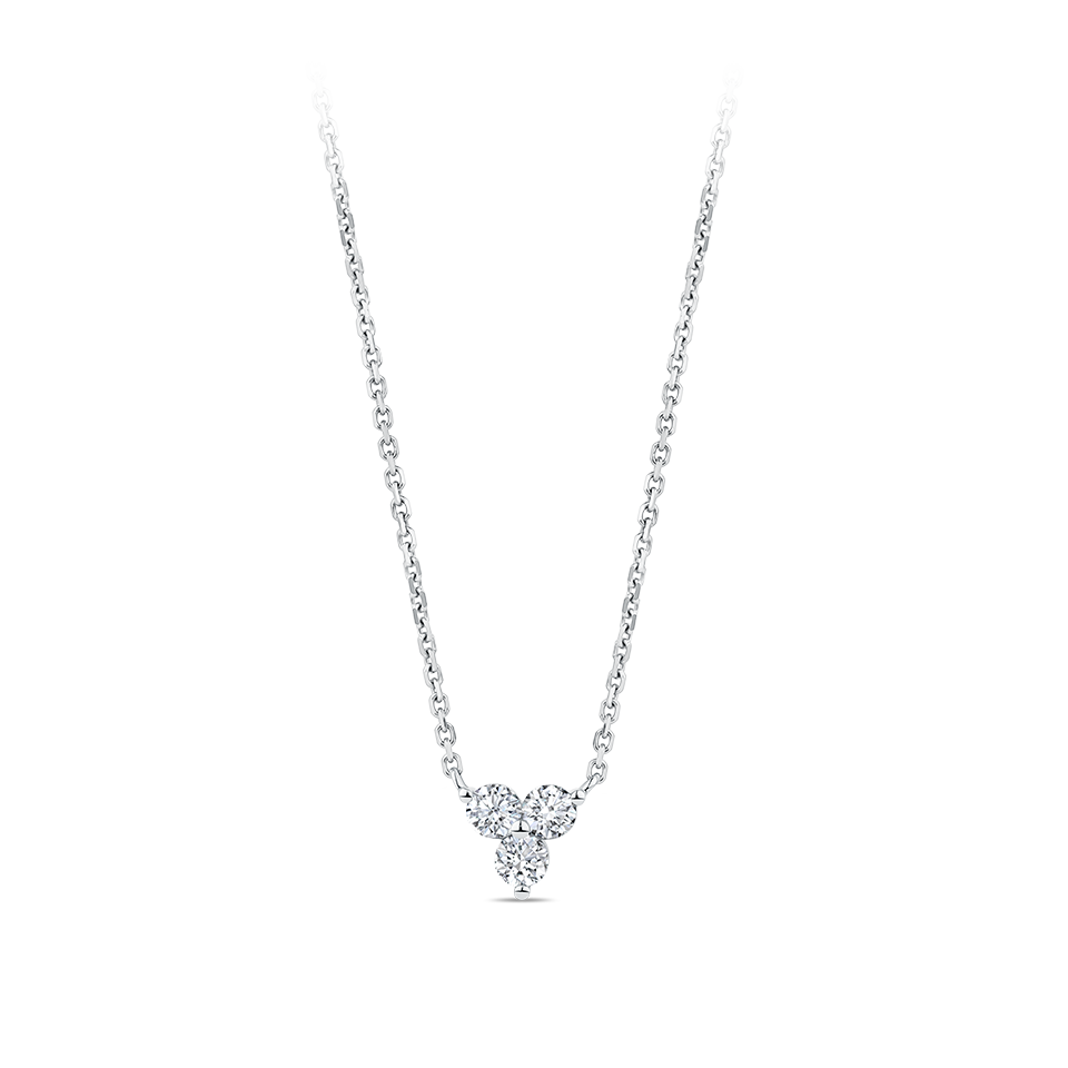 Trinity Diamond Necklace in 18ct White Gold Hardy Brothers Jewellers