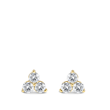 Ear Party Trinity Diamond Stud Earrings in 18ct Yellow Gold Hardy Brothers Jewellers