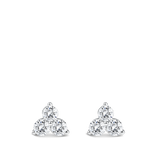 Ear Party Trinity Diamond Stud Earrings in 18ct White Gold Hardy Brothers Jewellers