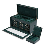 Wolf British Racing Green Triple Watch Winder Wolf 1834